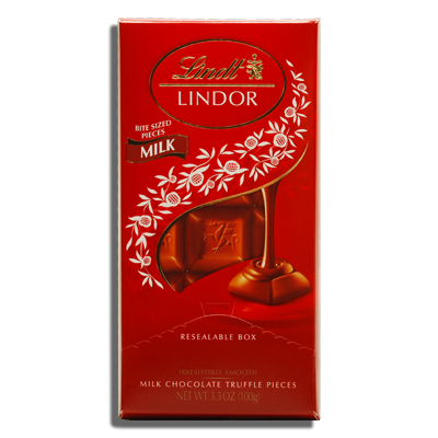 LINDT, LINDOR MILK CHOCOLATE WITH A SMOOTH FILLING